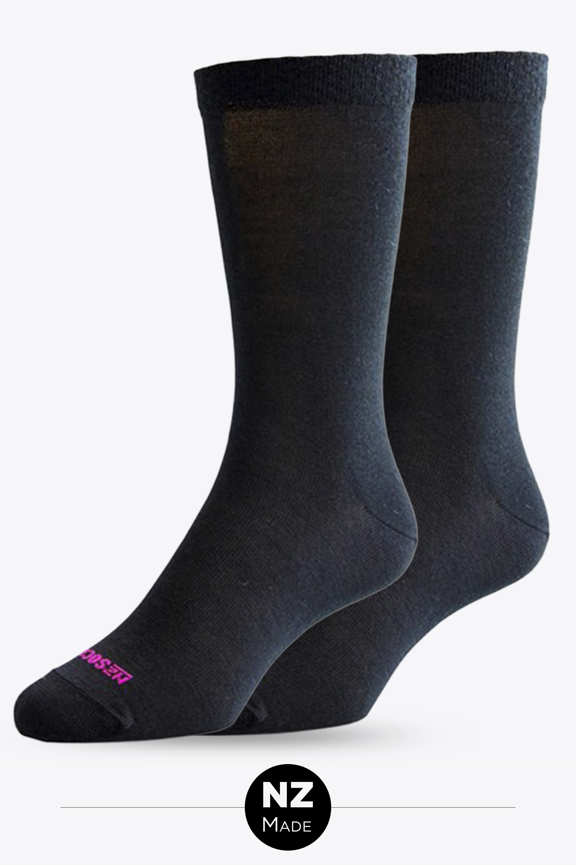 Womens Merino Comfort Top Crew 2Pk - black